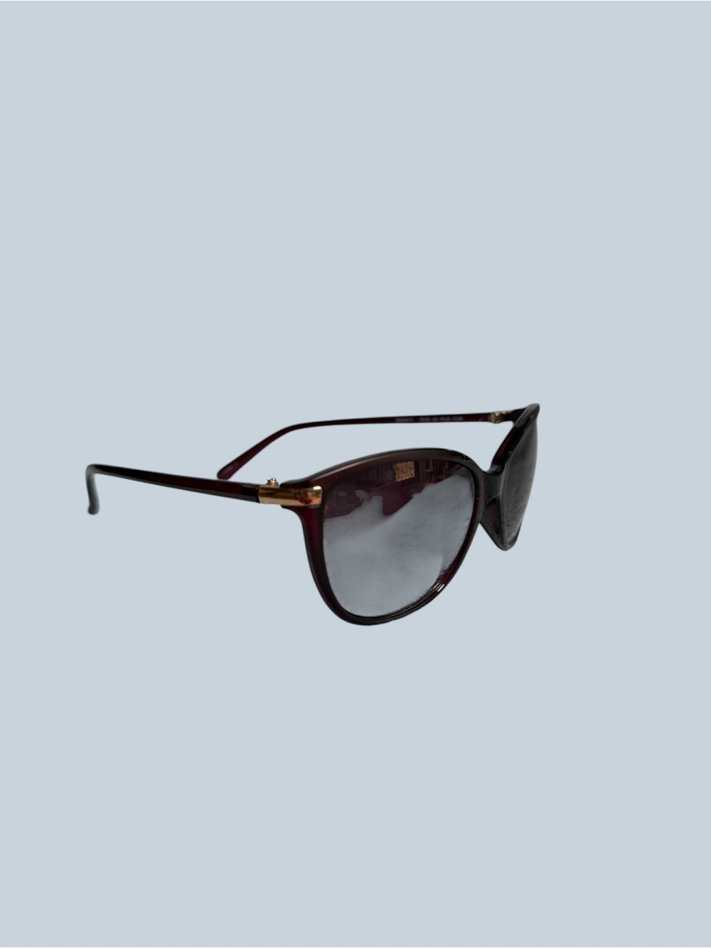 Women's Dark Brown Cat-Eye Sunglasses with Gold Accent - Picture 2 of 15